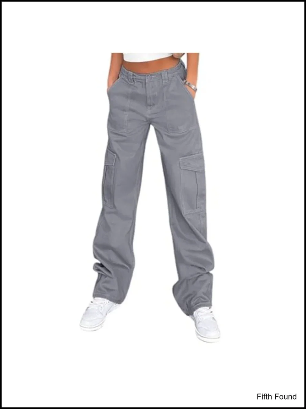 High Waisted Baggy Cargo Pants with 6 Pockets Y2K Streetwear